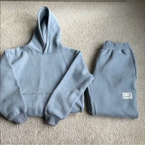 Men's Blue Hoodie and Sweatpants Set